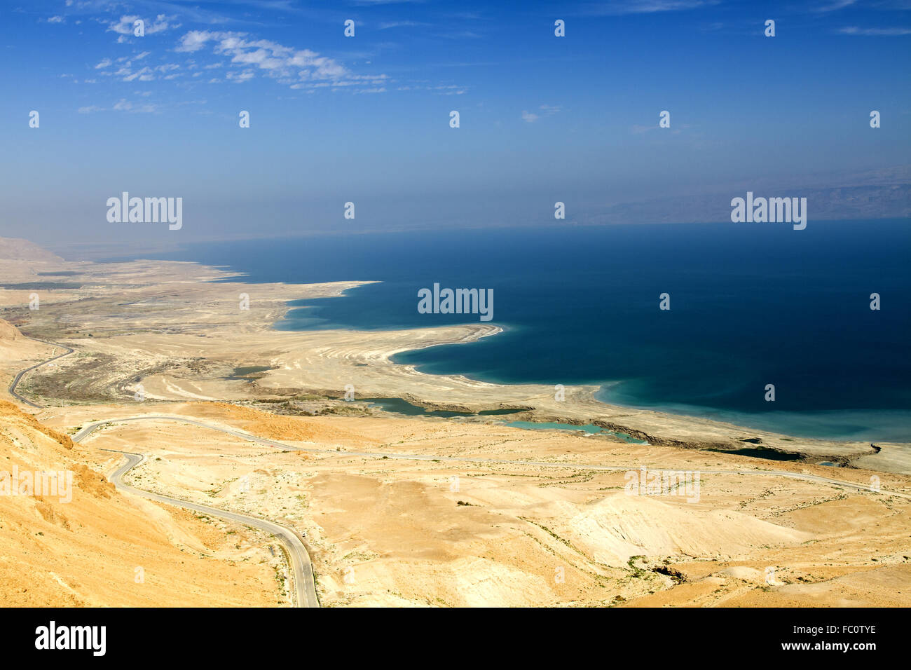 Bellissima costa del Mar Morto . Foto Stock