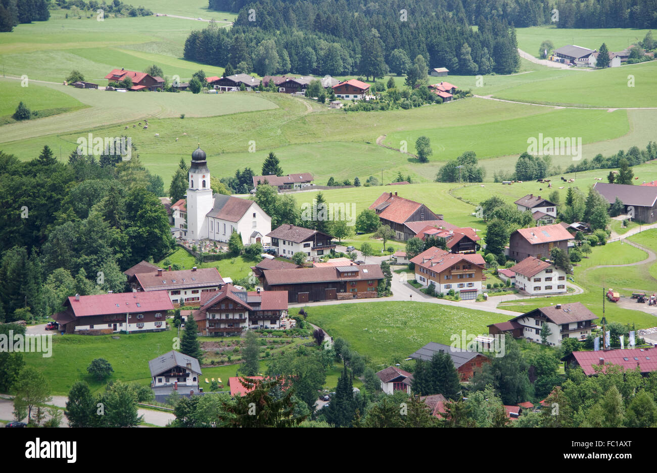 Ofterschwang Allg├ñu Foto Stock