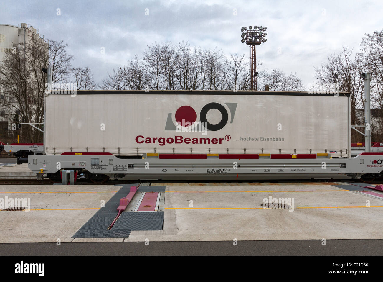 CargoBeamer - automated Truck-Trailer-Trasporti Foto Stock