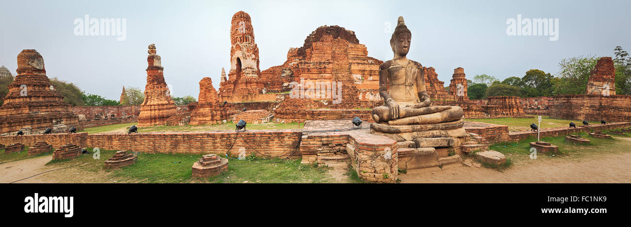 Wat Mahatat. Panorama Foto Stock