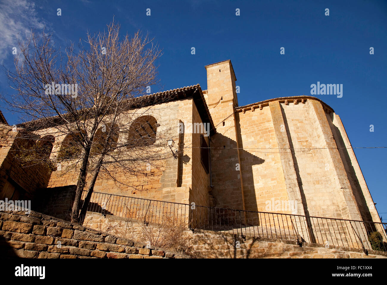 San Martín de Tours, chiesa di San Martín de Unx. La Navarra. Spagna Foto Stock