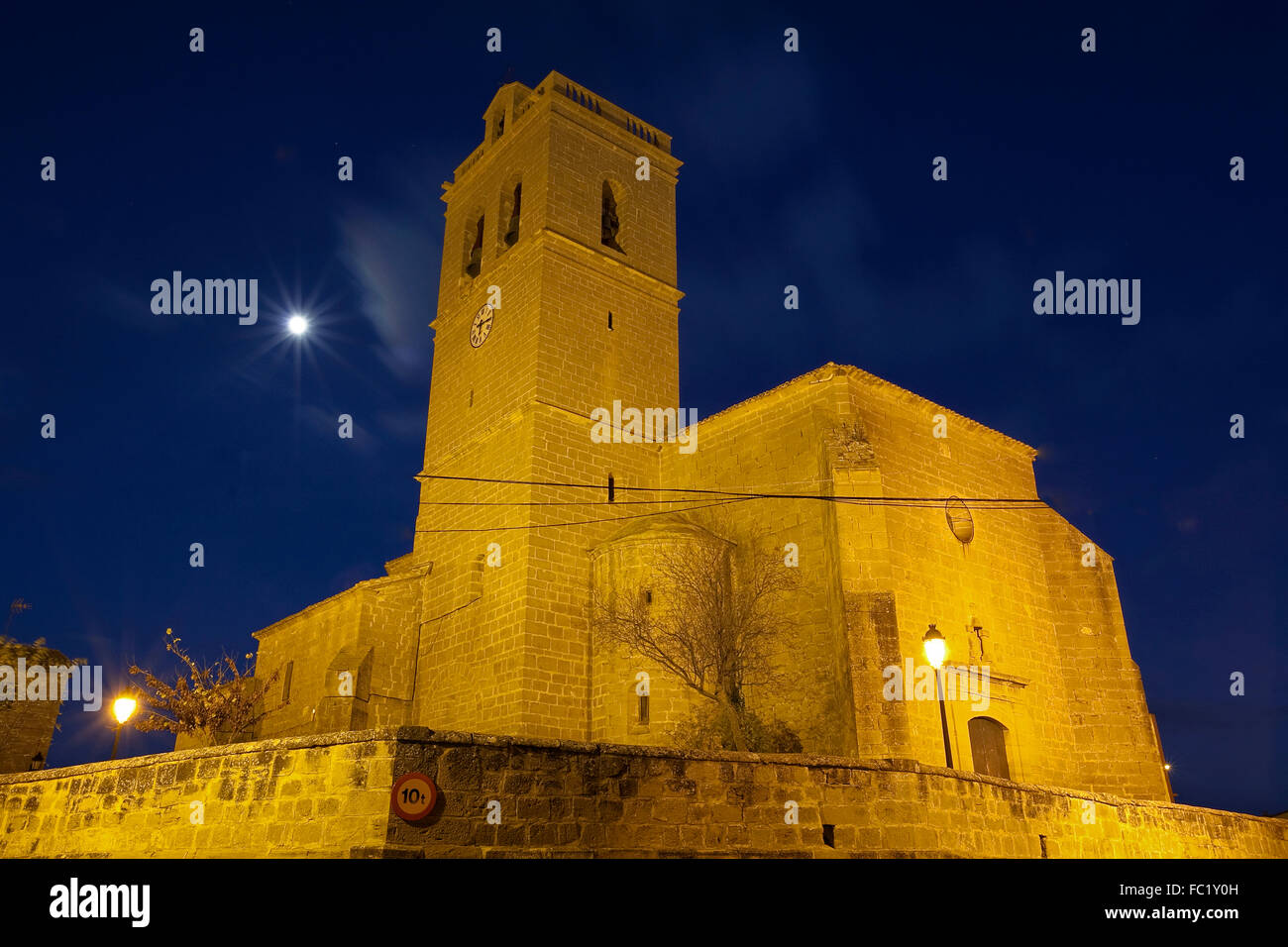 Murillo del Fruto chiesa. La Navarra. Spagna Foto Stock