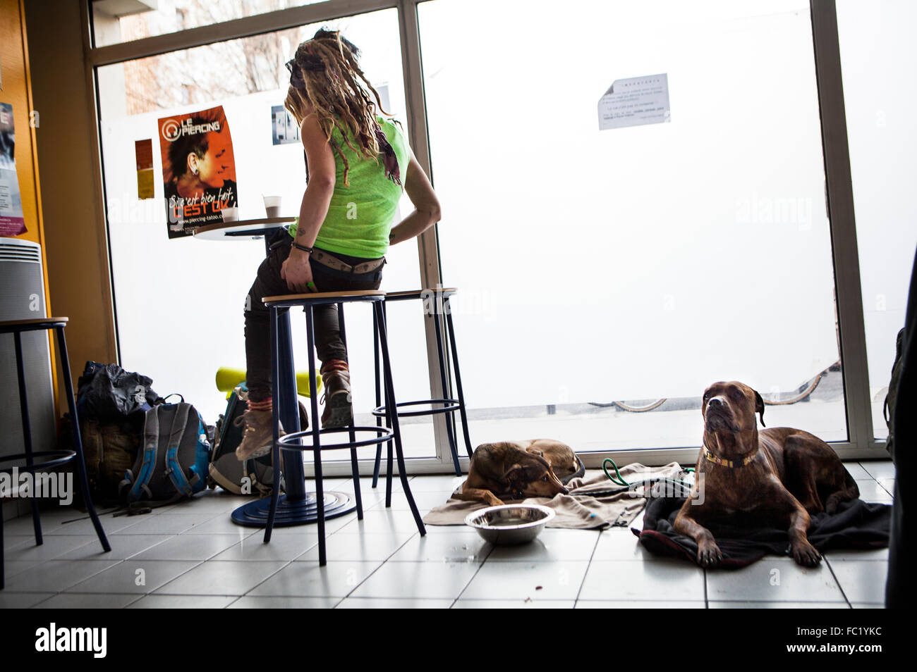 Uso di droga della riduzione del danno Foto Stock