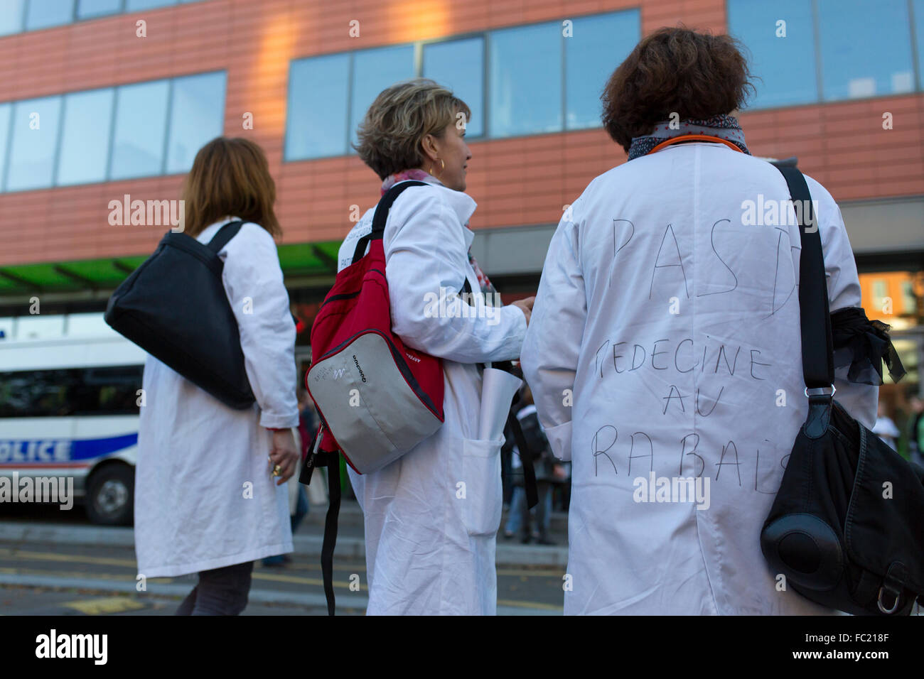 Dottore in sciopero Foto Stock