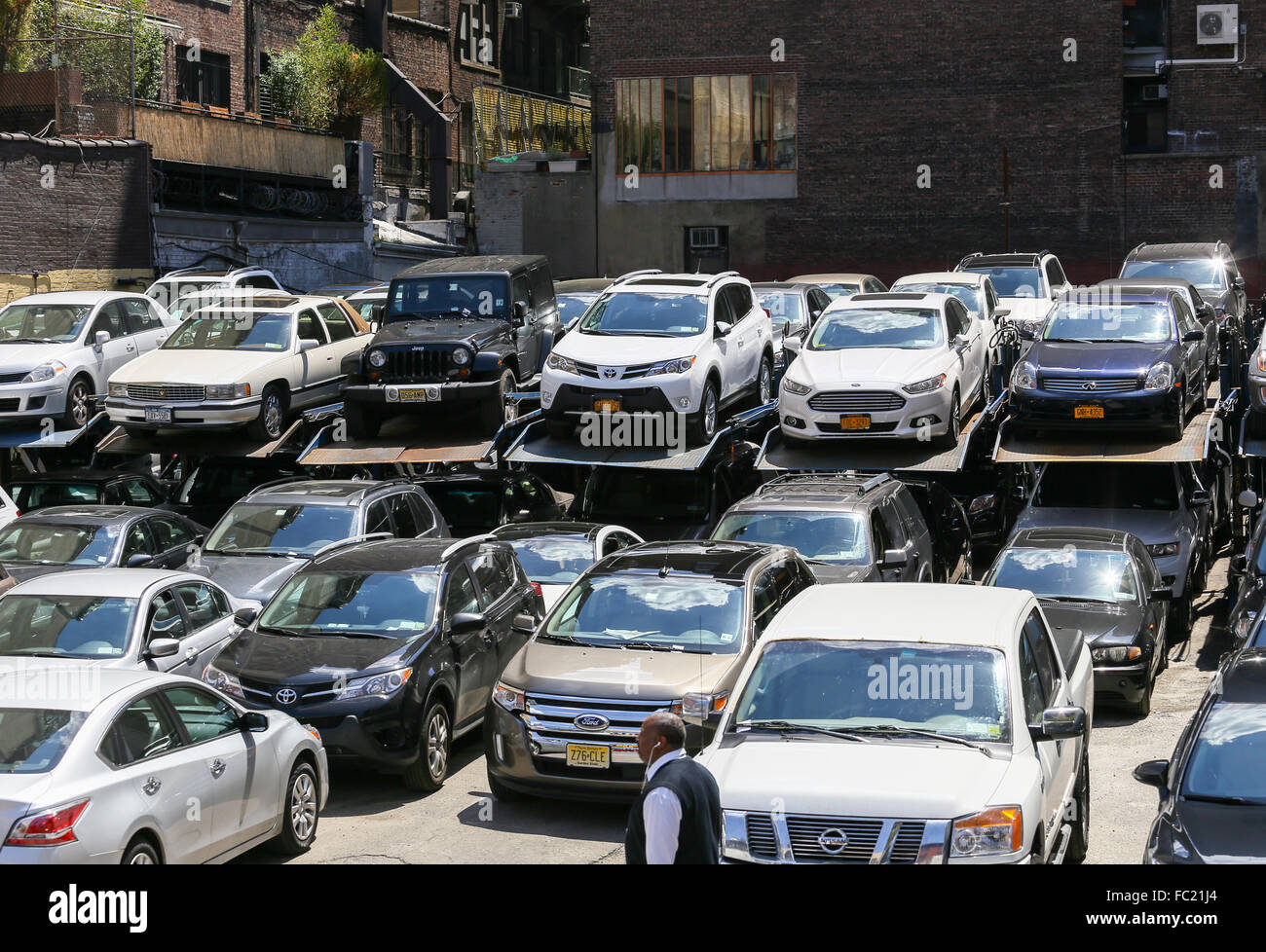 Parcheggio in New York Foto Stock