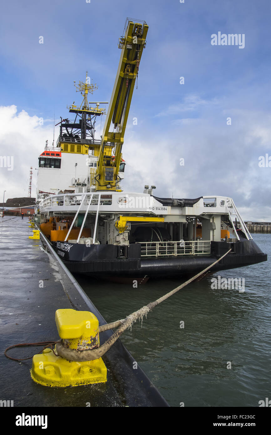 Per la protezione delle zone costiere Neuwerk nave - stern Foto Stock
