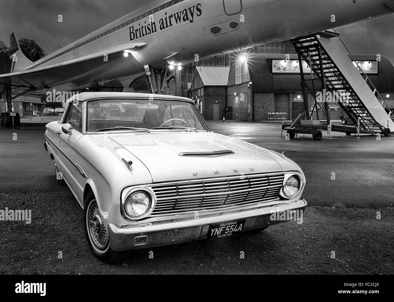 Ford Falcon & Concorde Foto Stock