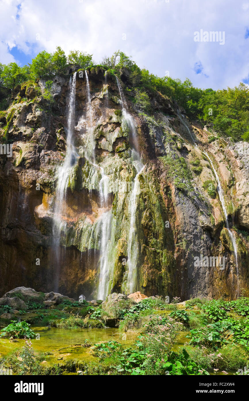 Cascata di Plitvice in Croazia Foto Stock