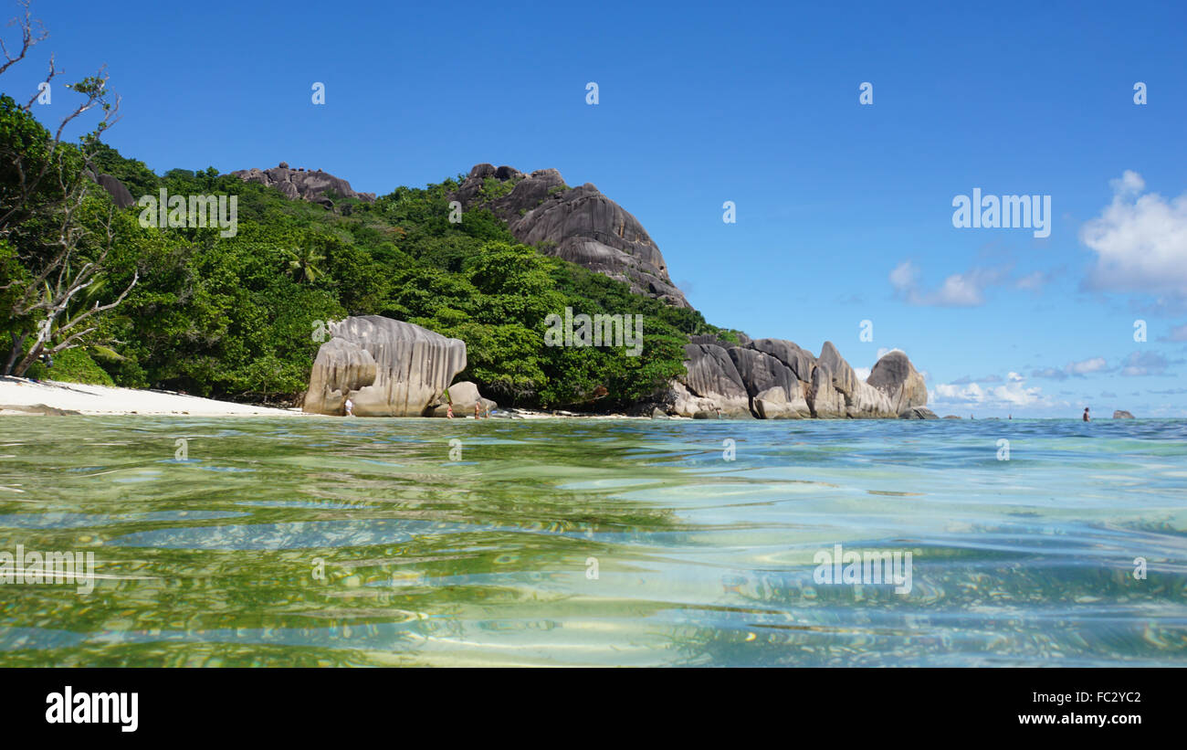 Anse Source d'argent Foto Stock