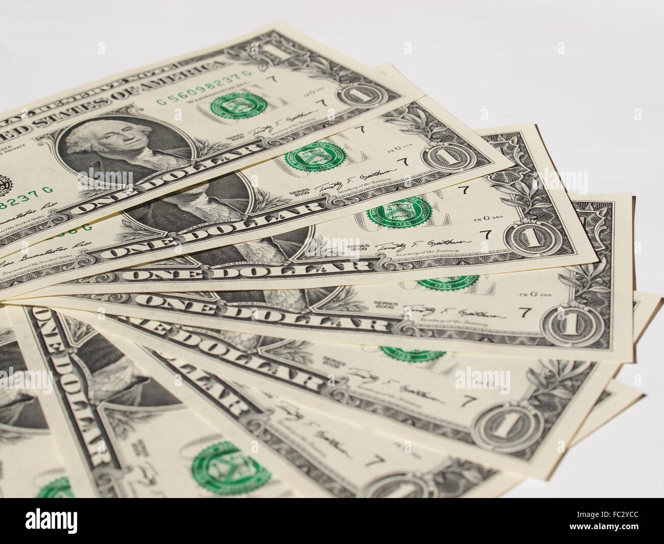 Dollar note 1 dollaro Foto Stock