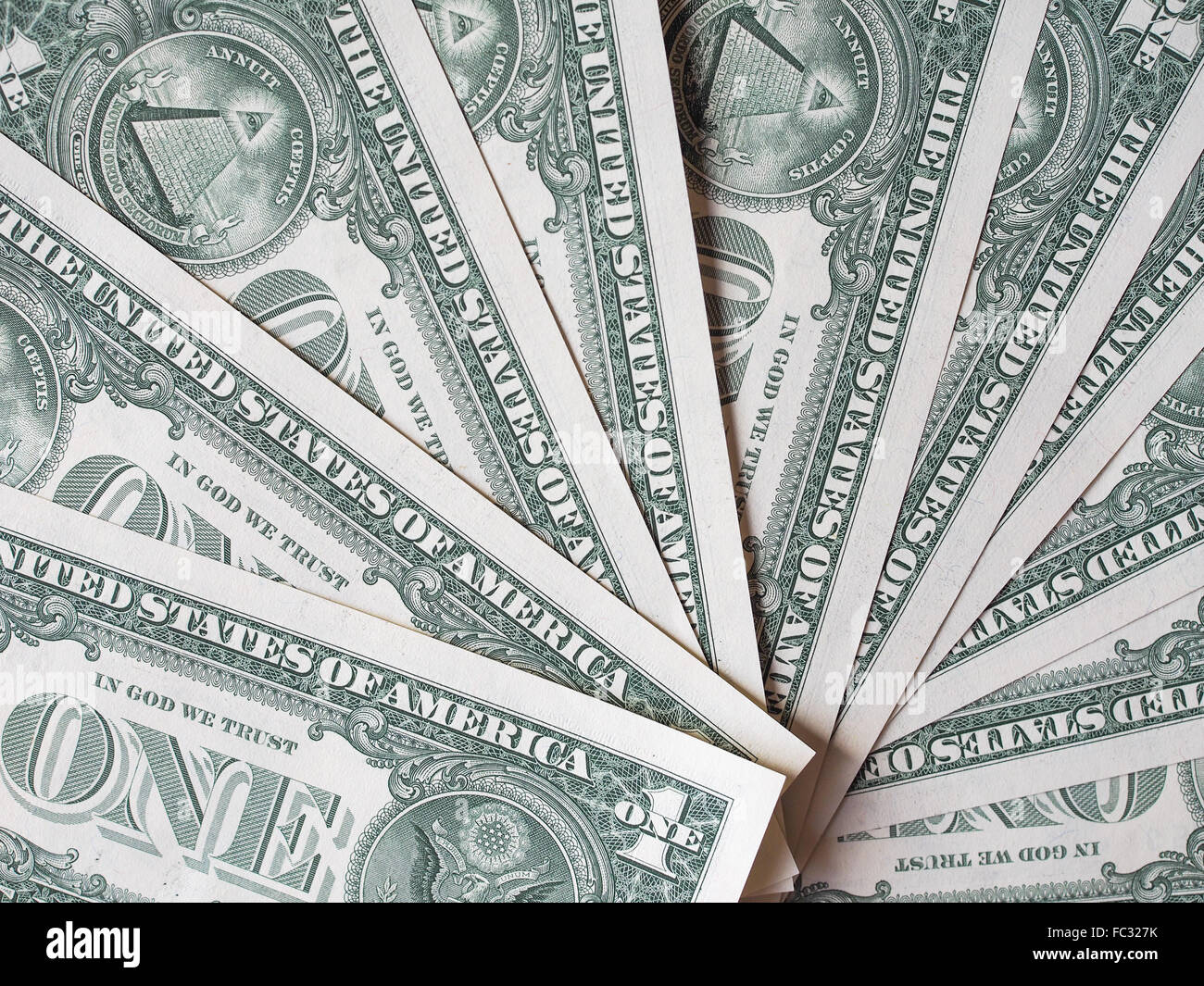 Dollar note 1 dollaro Foto Stock