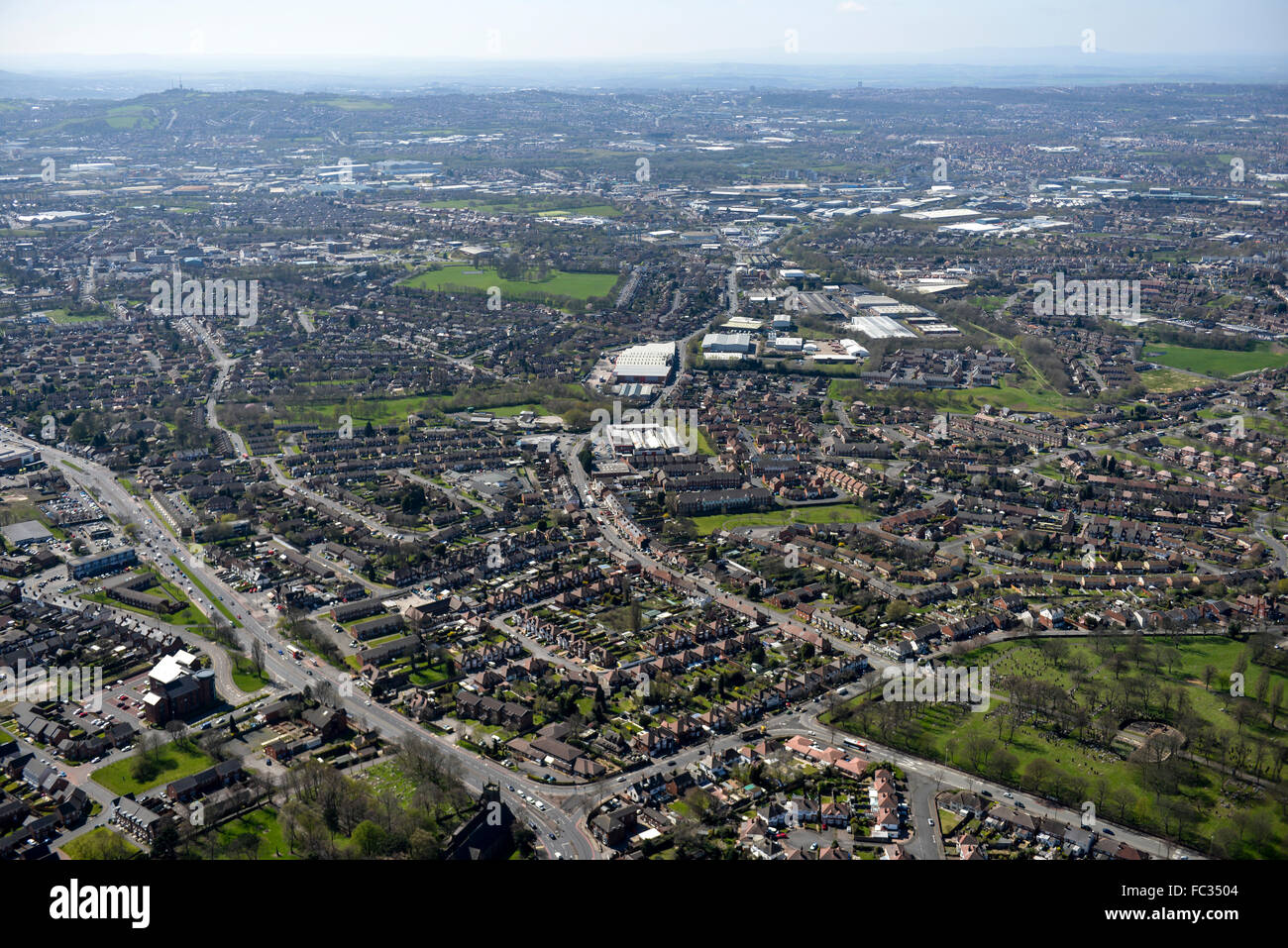General Vedute aeree del Black Country città di West Bromwich Foto Stock