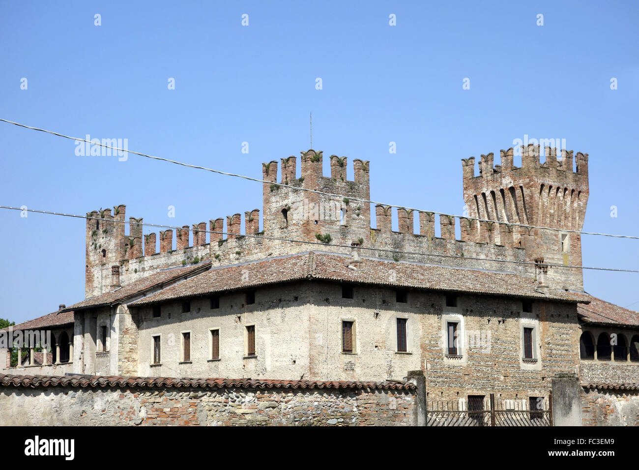 Vecchio mulino rocca sforzesca Foto Stock