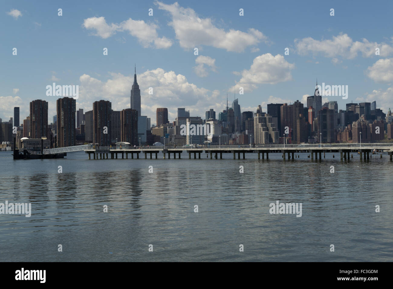 Empire State Building e Chrysler edifici Foto Stock
