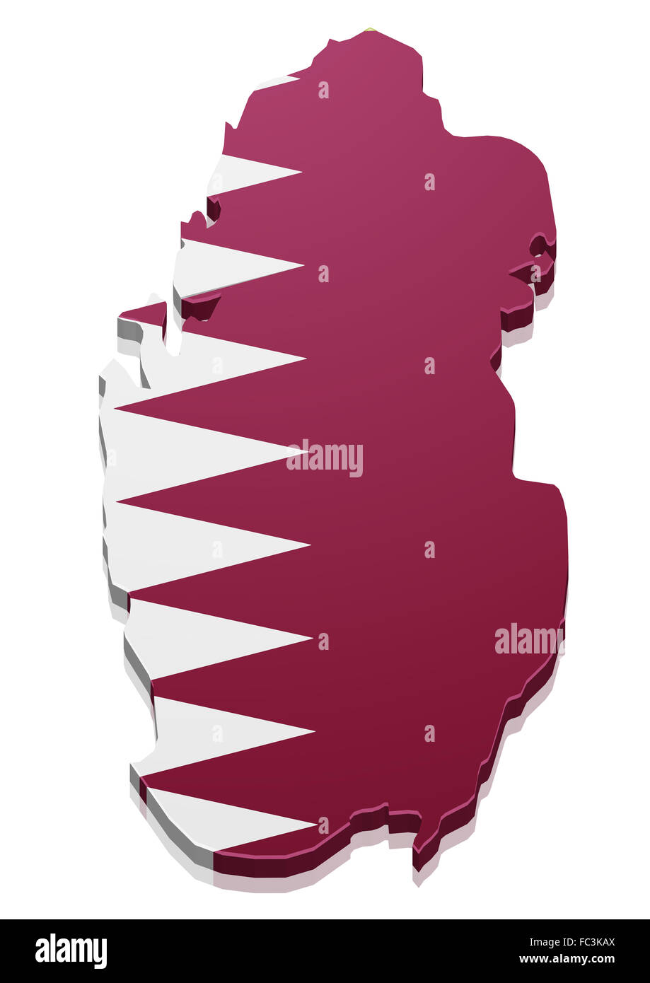Mappa Qatar Foto Stock