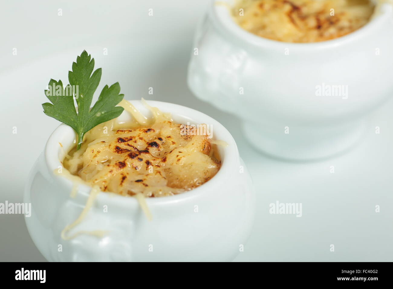 Zuppa di cipolle Foto Stock