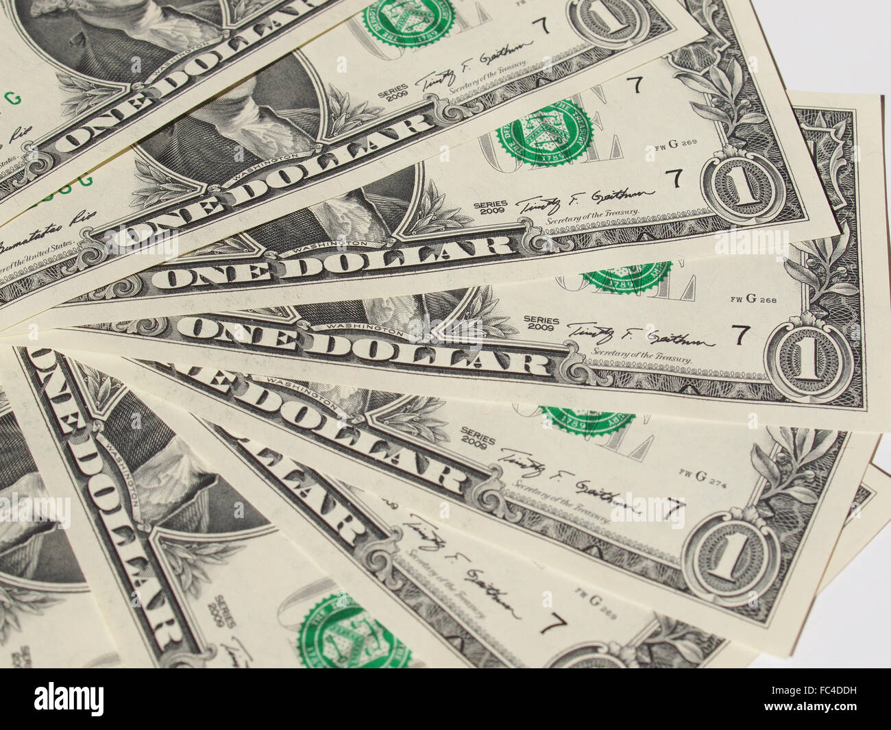 Dollar note 1 dollaro Foto Stock
