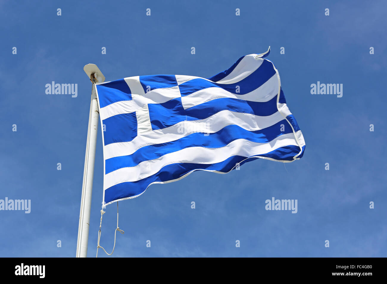 Bandierina della Grecia Foto Stock
