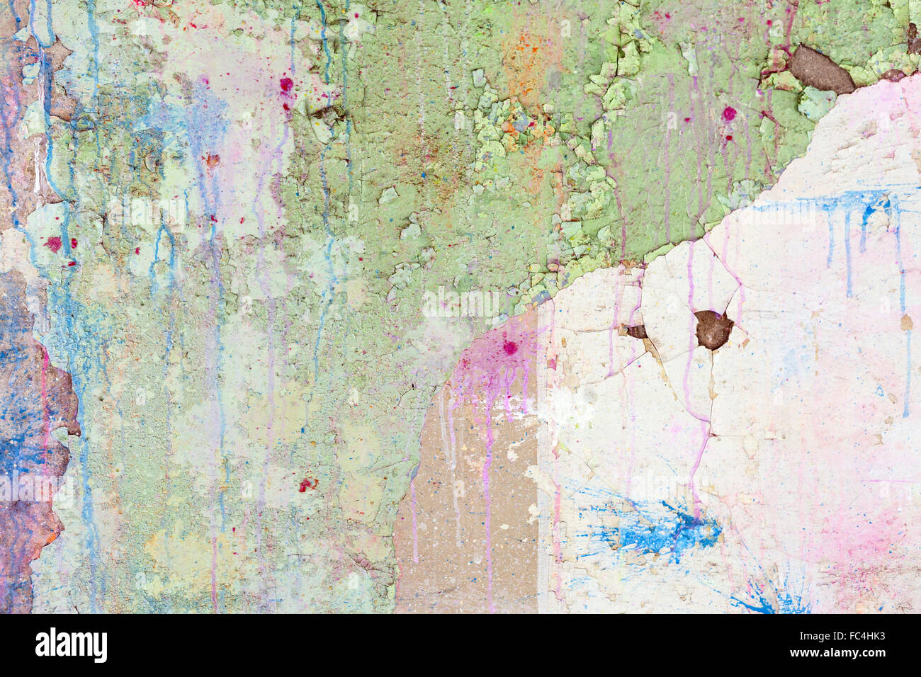 Colorate grunge vecchio cemento parete Texture Foto Stock