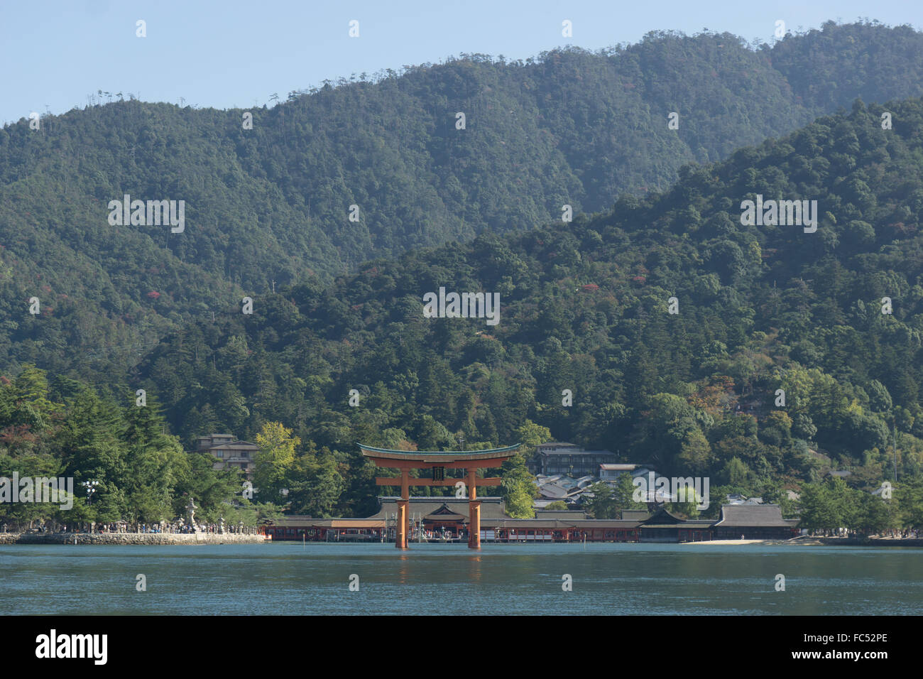 Il grande Torii Miyajima in Giappone Foto Stock