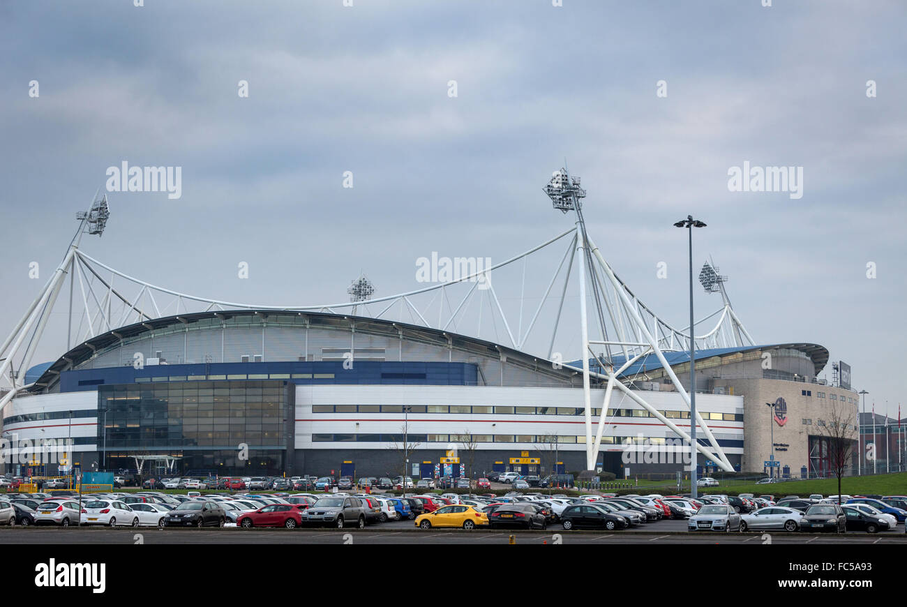 La Macron Stadium, Bolton Wanderers Football Club, Bolton, Regno Unito Foto Stock