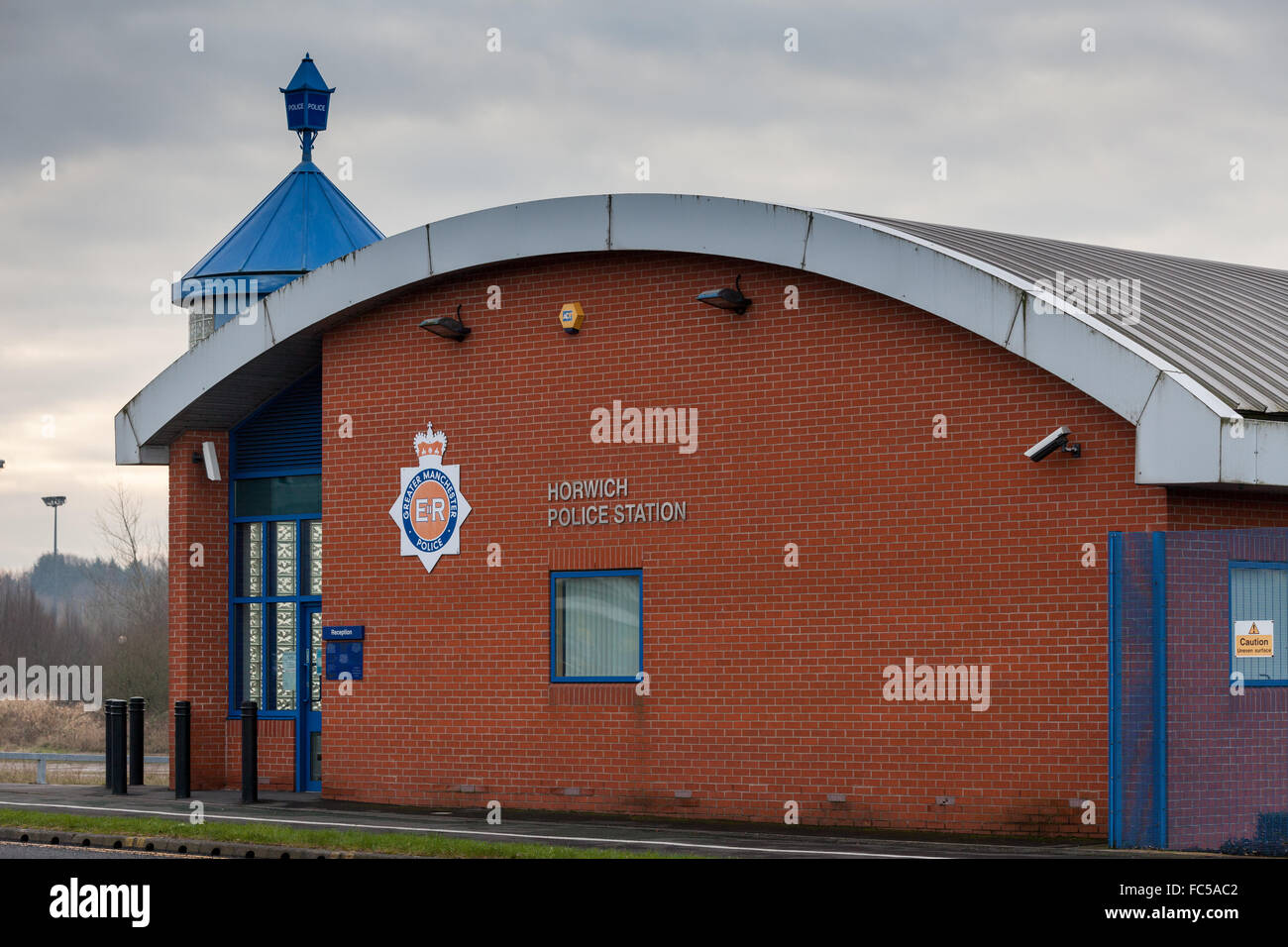 Horwich stazione di polizia, Bolton, Regno Unito Foto Stock