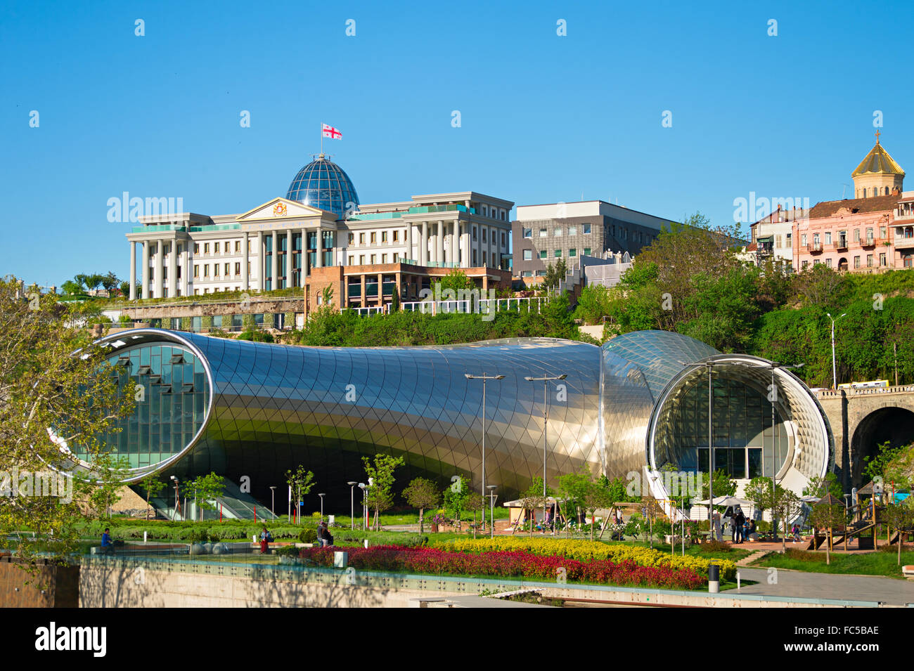 Tbilisi architettura moderna Foto Stock