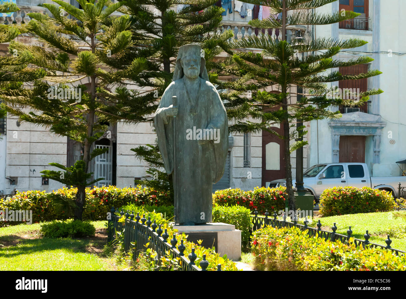Statua di Makarios - Havana - Cuba Foto Stock
