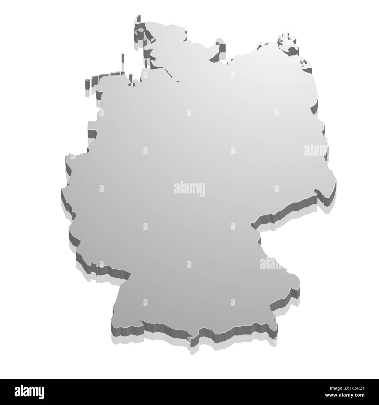 Mappa Germania vuoto Foto Stock