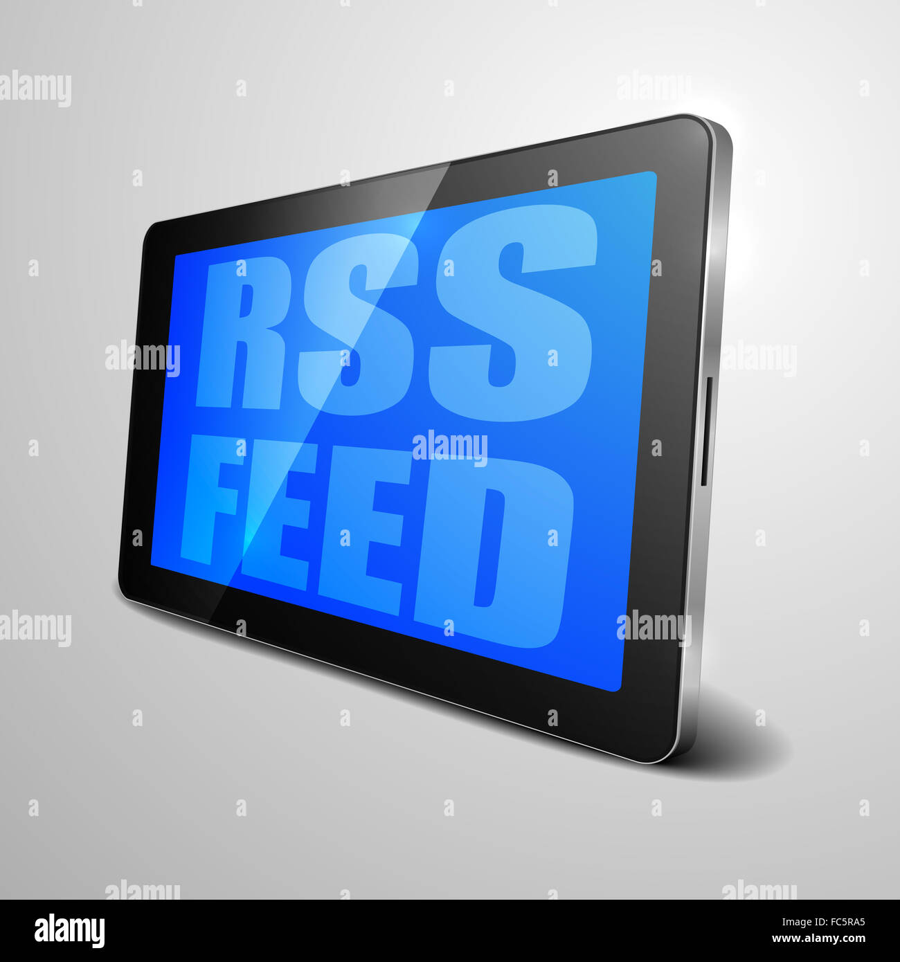 feed rss di Tablet Foto Stock