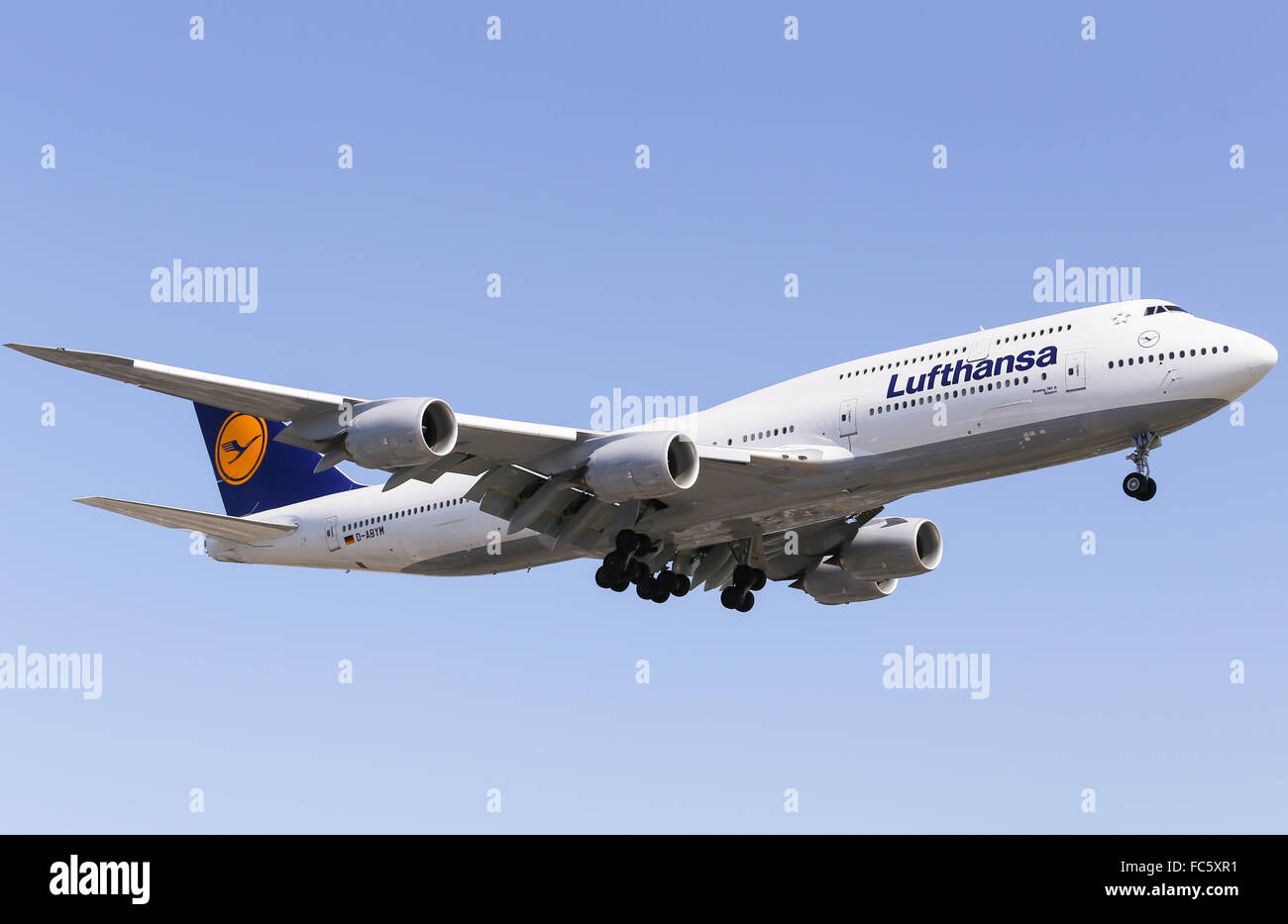 747-8 Lufthansa Foto Stock