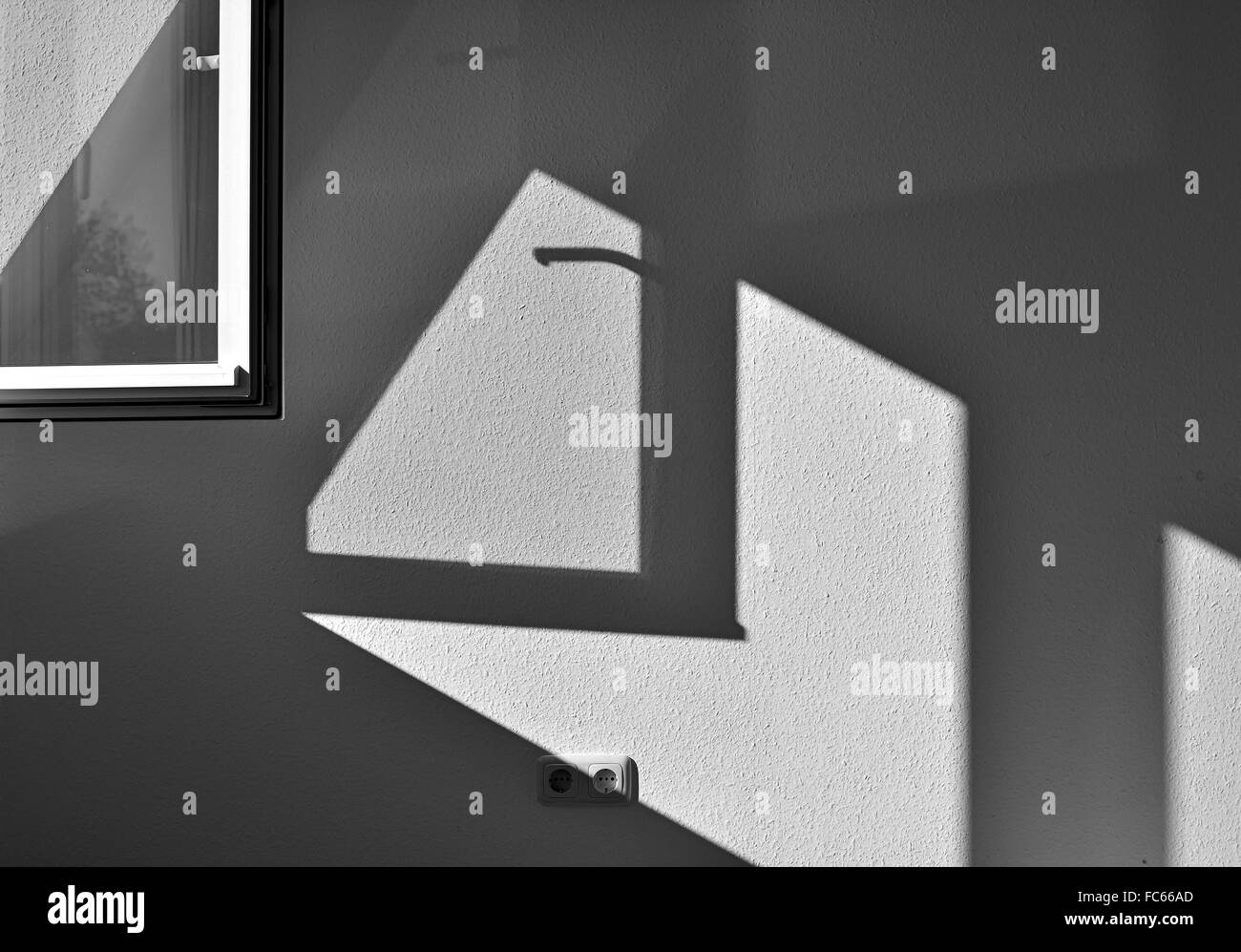 Effetto ombra dalla luce incidente Foto Stock