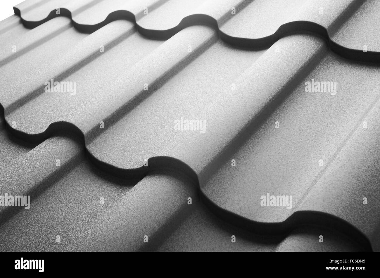 Chiusura del tetto metallico tile Foto Stock