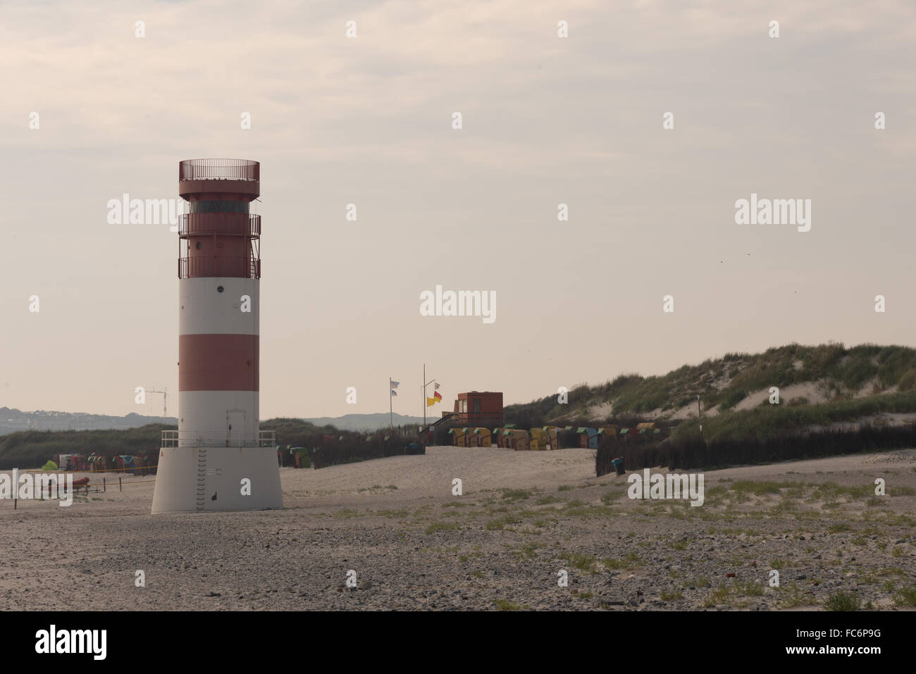 Faro di Dune Helgoland Foto Stock