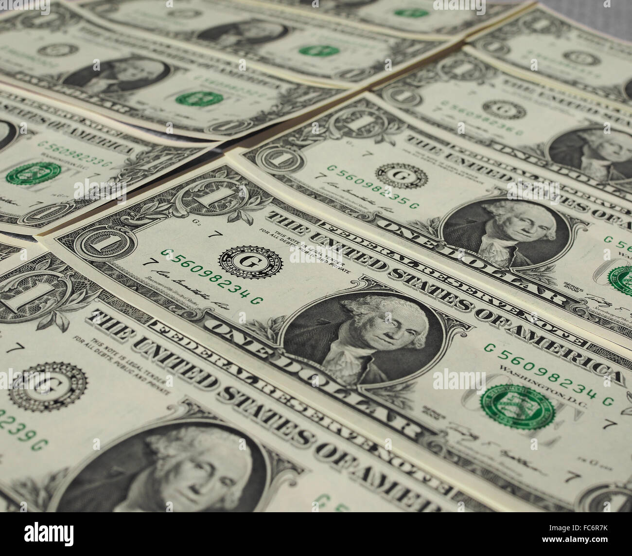 Dollar note 1 dollaro Foto Stock