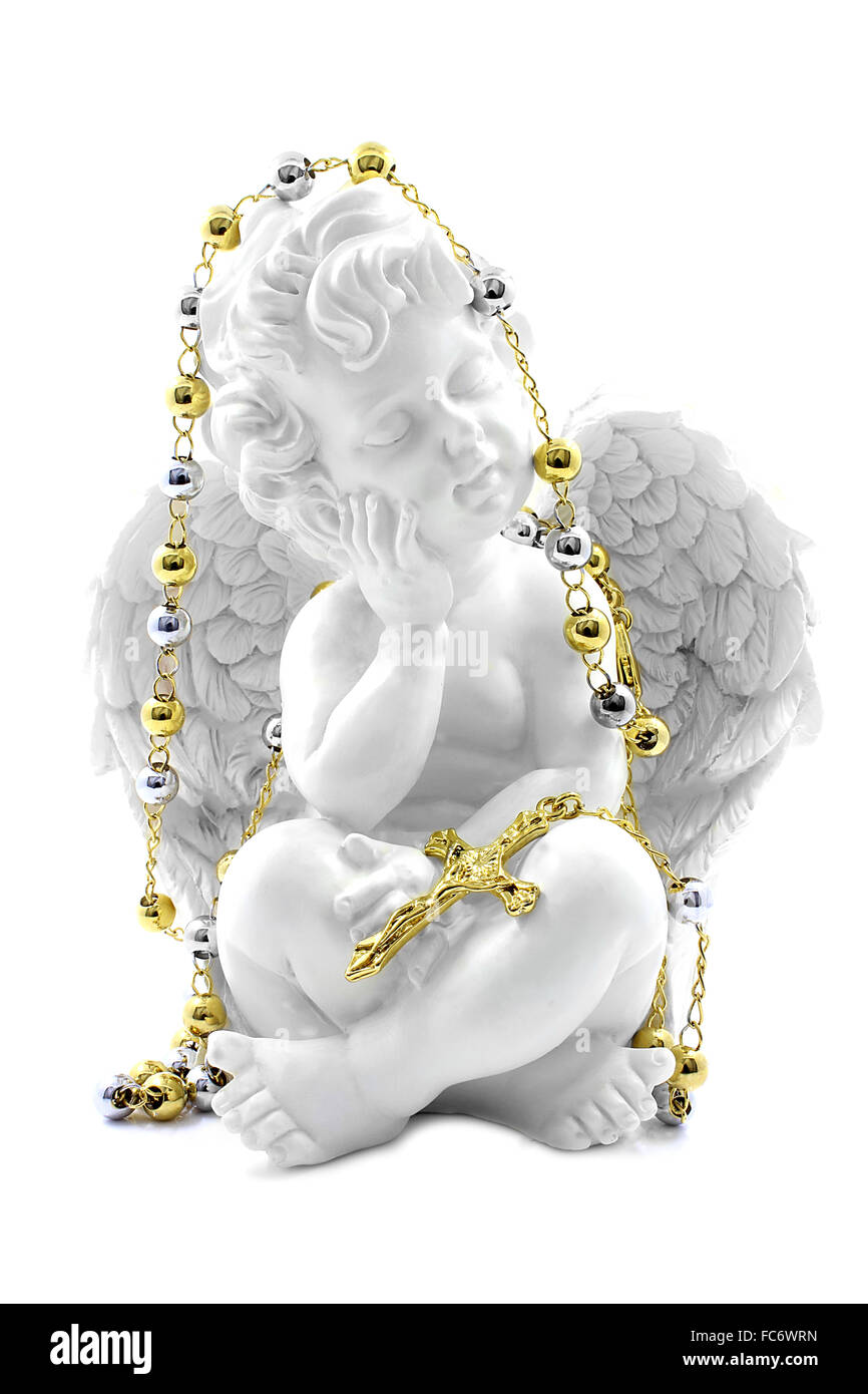 Acciaio inossidabile collana crocifisso Foto Stock