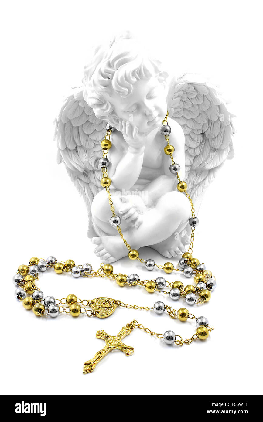 Acciaio inossidabile collana crocifisso Foto Stock