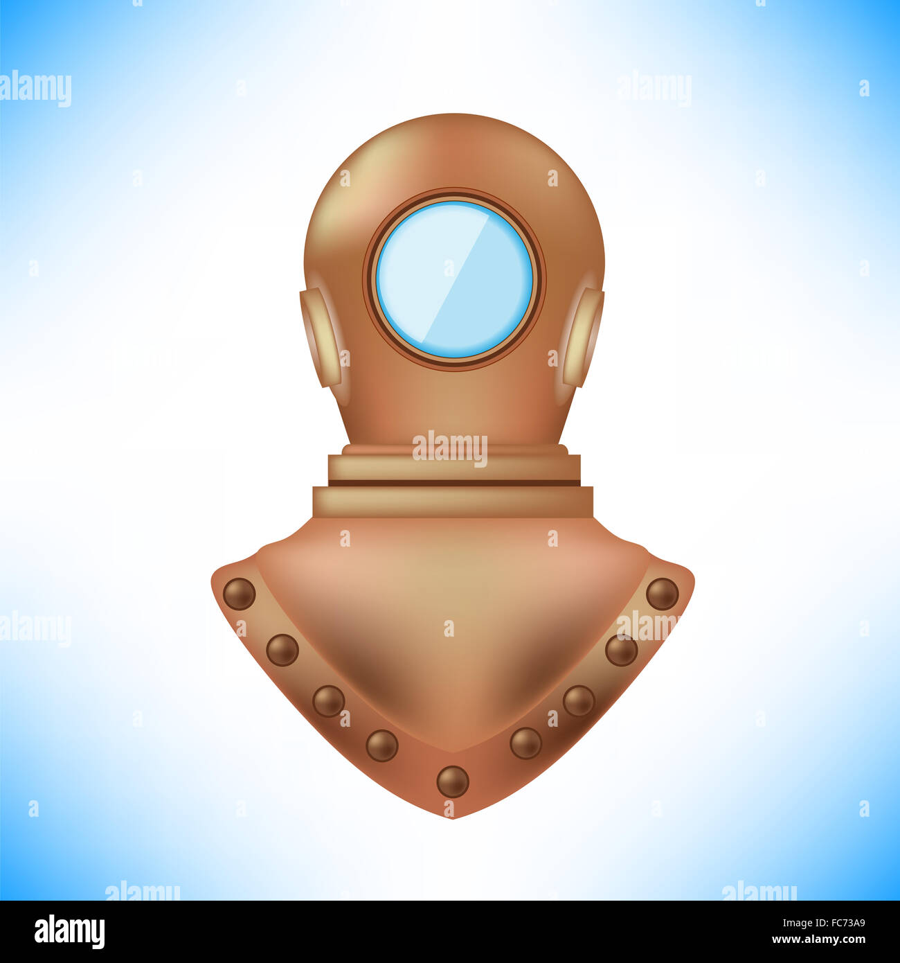 Metallo vecchio casco di immersioni Foto Stock