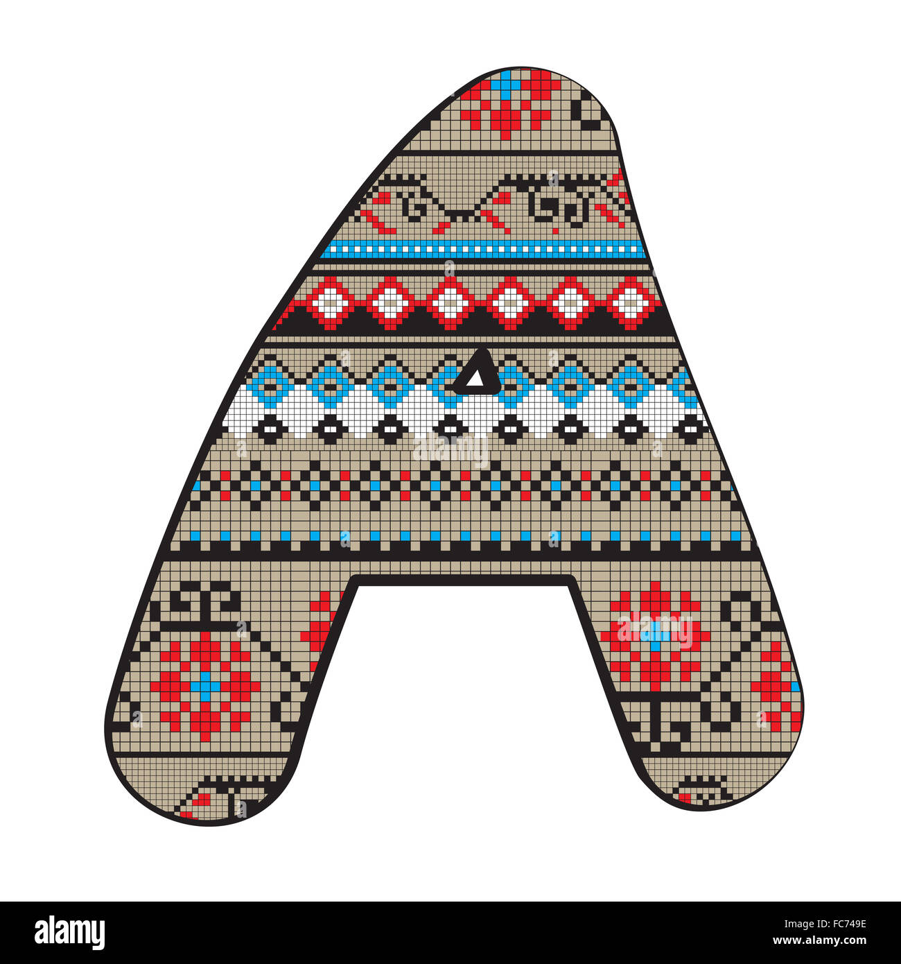 Una lettera decorata Foto Stock