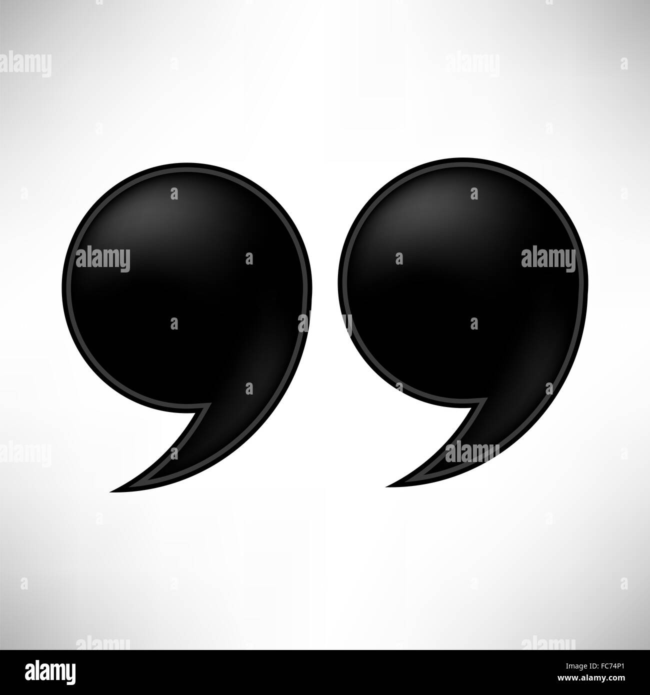 Doppia Guotes Foto Stock