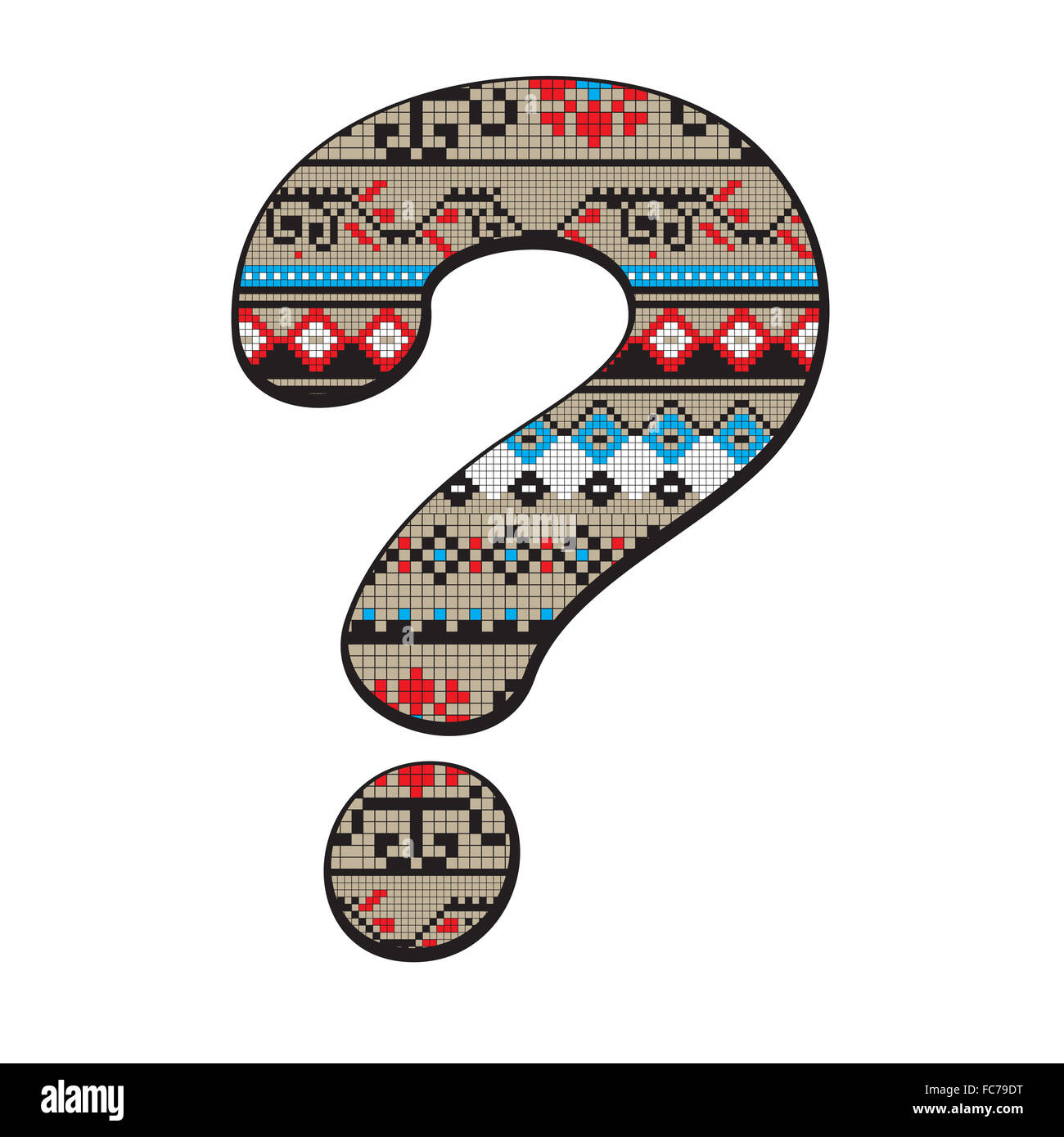 Punto interrogativo decorate Foto Stock