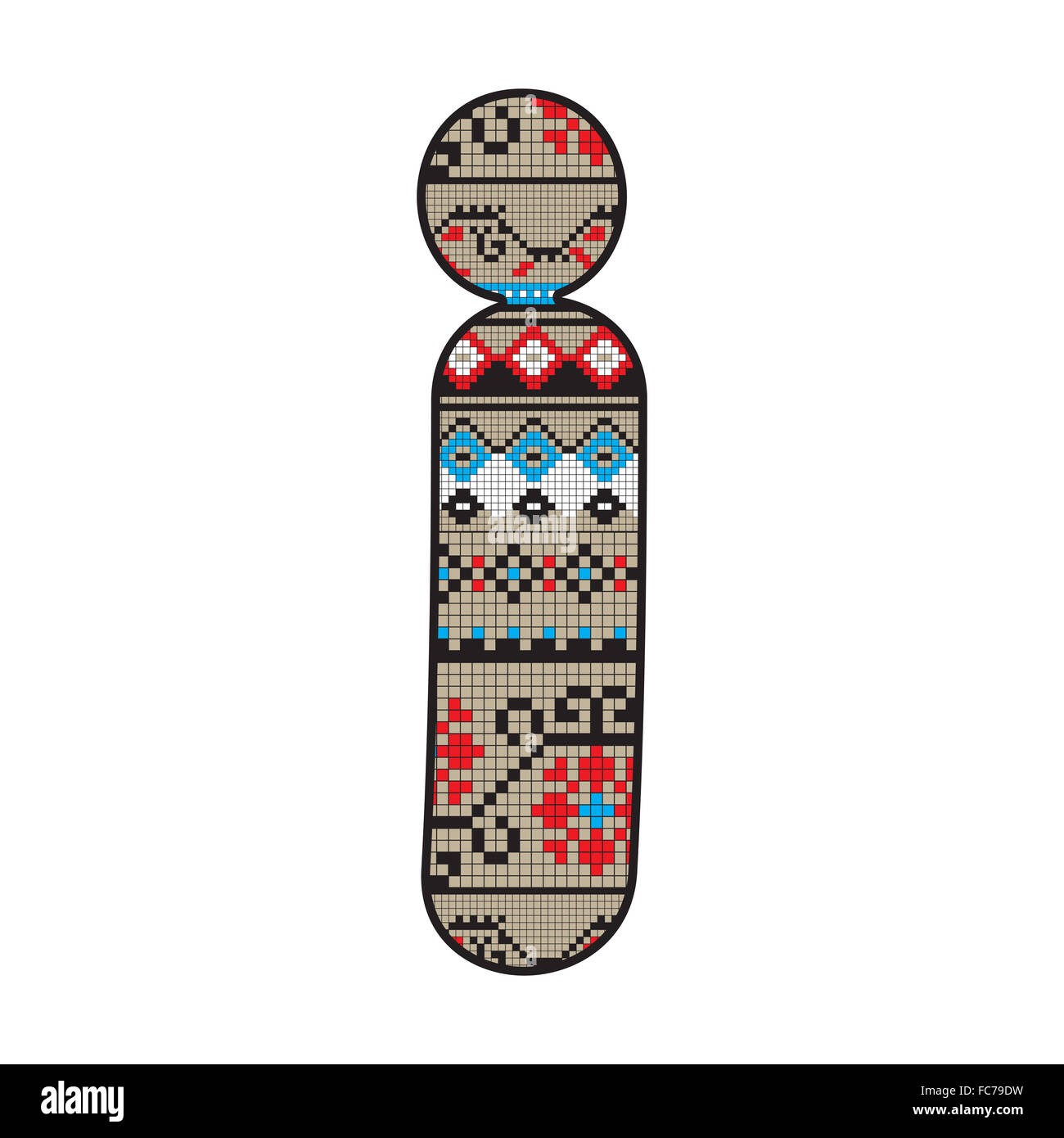 Ho lettera decorata Foto Stock