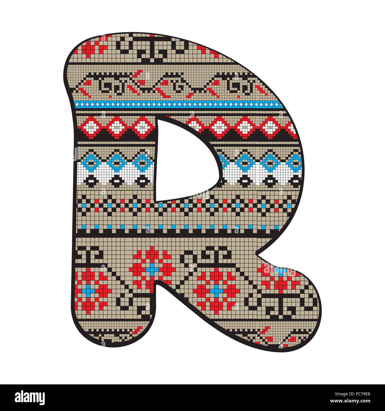 R lettera decorata Foto Stock