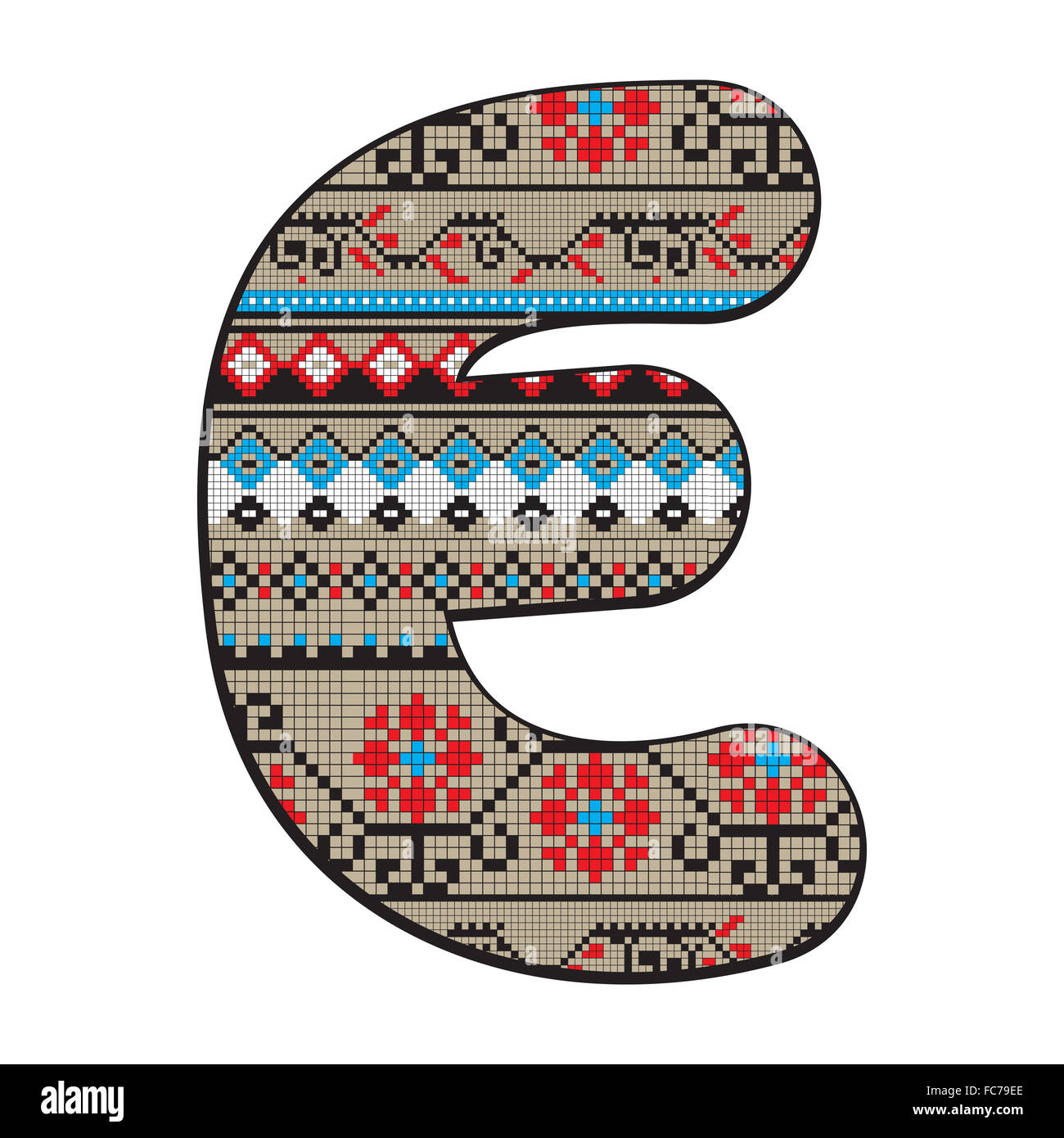 Lettera e decorato Foto Stock