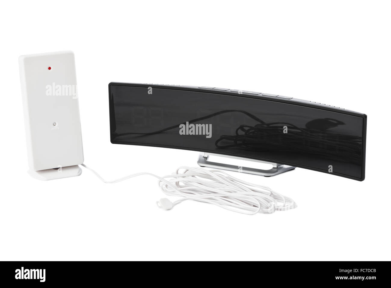 Orologio con stazione meteo Foto Stock