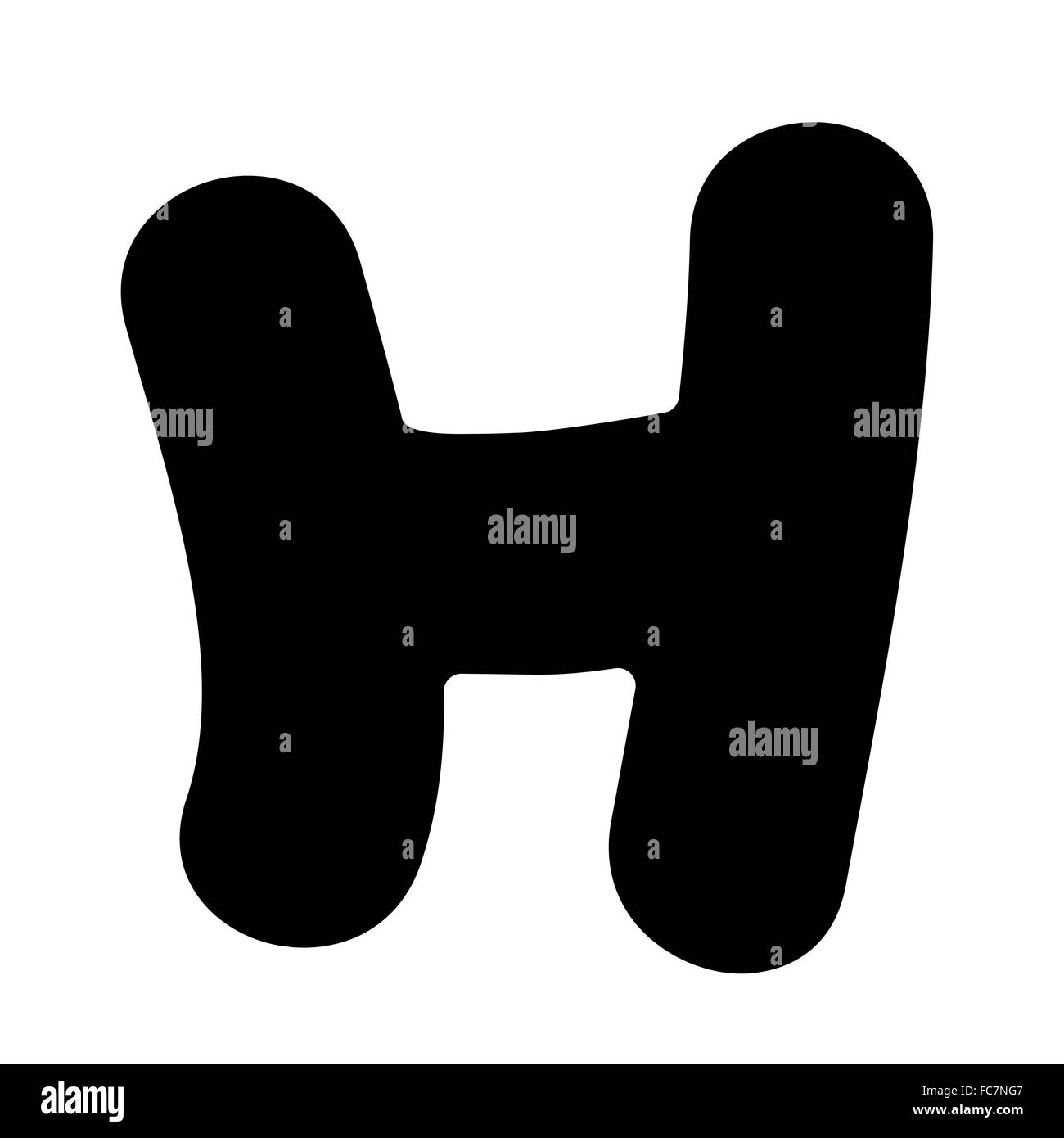 H silhouette di capitale Foto Stock