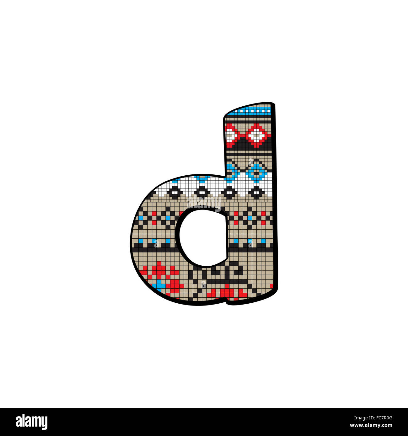 d lettera piccola Foto Stock