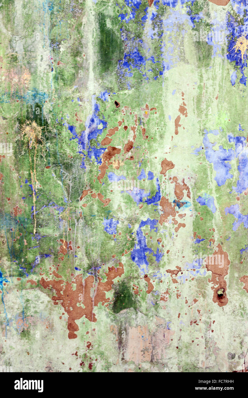 Colorate grunge vecchio cemento parete Texture Foto Stock