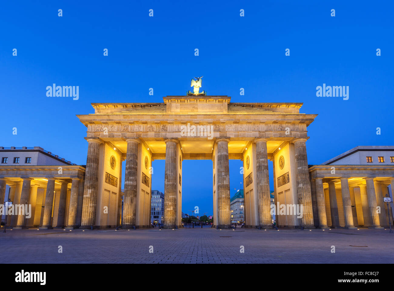 La porta di Brandeburgo , Berlino , Germania Foto Stock
