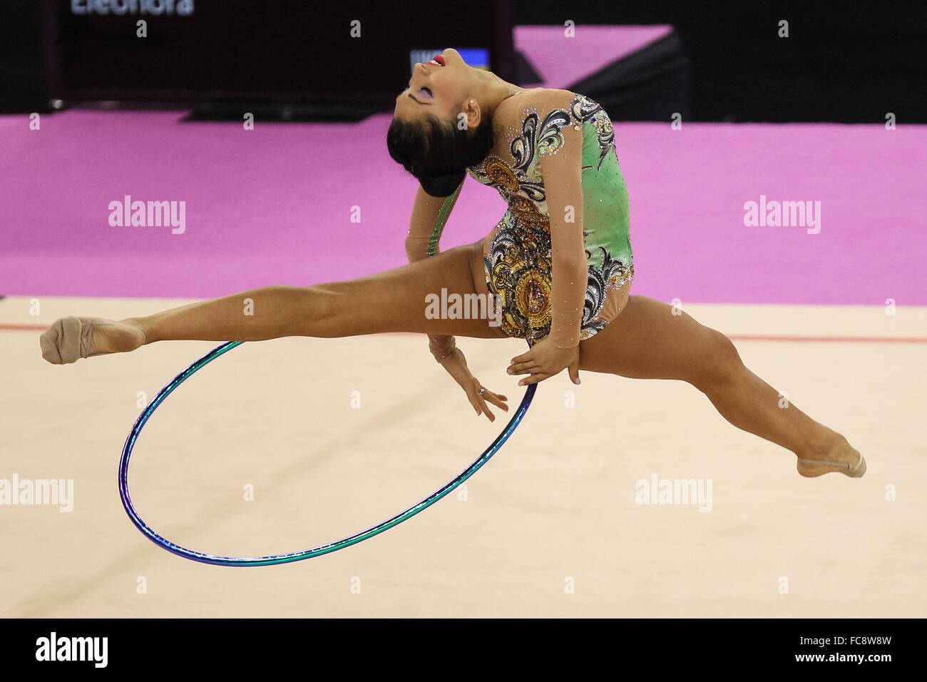 Varvara Filiou (GRE). Donna ginnastica ritmica. Ginnastica nazionale Arena. Baku2015. 1° European Games. Baku. Azerbaigian. 19/06/2015. Foto Stock